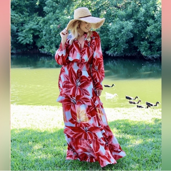 FARM Rio Azalea Maxi Dress NWT Size Large - Picture 2 of 15